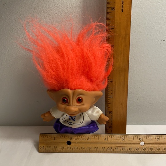 Vintage Treasure Troll Doll w/ Cheerleading Outfit - Picture 9 of 9